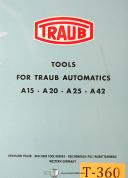 Traub-Traub A15 A20 A25 A42, Tooling Manual-A15-A20-A25-A42-01